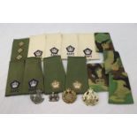 A Small Collection Of Militaria To Include A Kings Crown Durham Light Infantry Cap Badge, A World