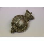 A Victorian White Metal Regimental Cap Badge.
