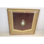 A Large Framed And Glazed Military Bands Mans Pennant With Regimental Badge To The Front.