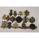 A Collection Of 15 British Military Cap Badges To Include The Alexandra Princess Of Wales Own