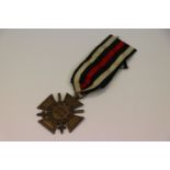 A Full Size World War One / WW1 German Honour Cross With Swords, Complete With Original Ribbon,