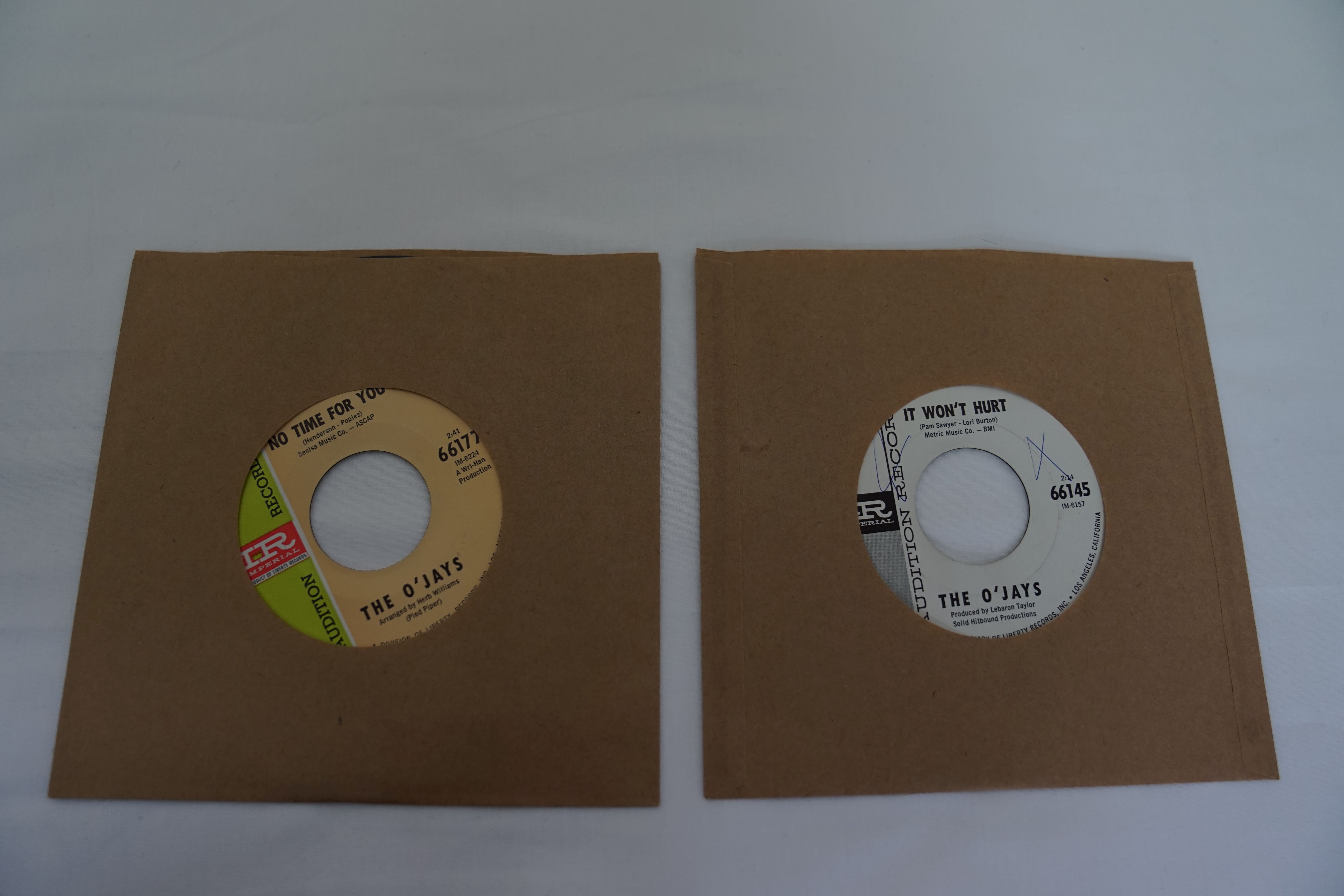 Vinyl - The O'jays - 2 Rare original US 1st pressings Northern Soul Promos on Imperial Records. No