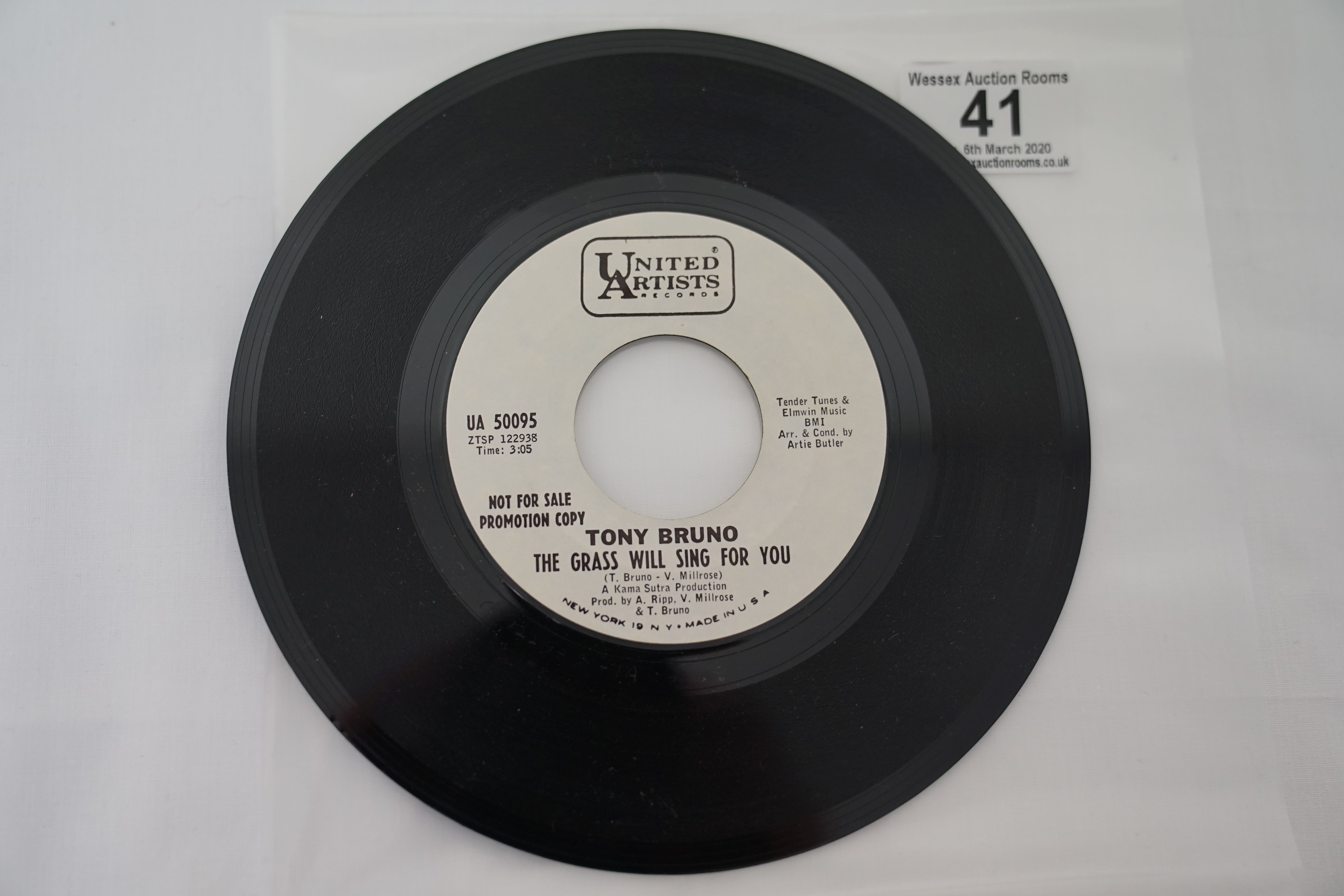 Vinyl - 5 rare original US 1st pressing Northern Soul Promo copies on United Artists Records. - Image 2 of 22