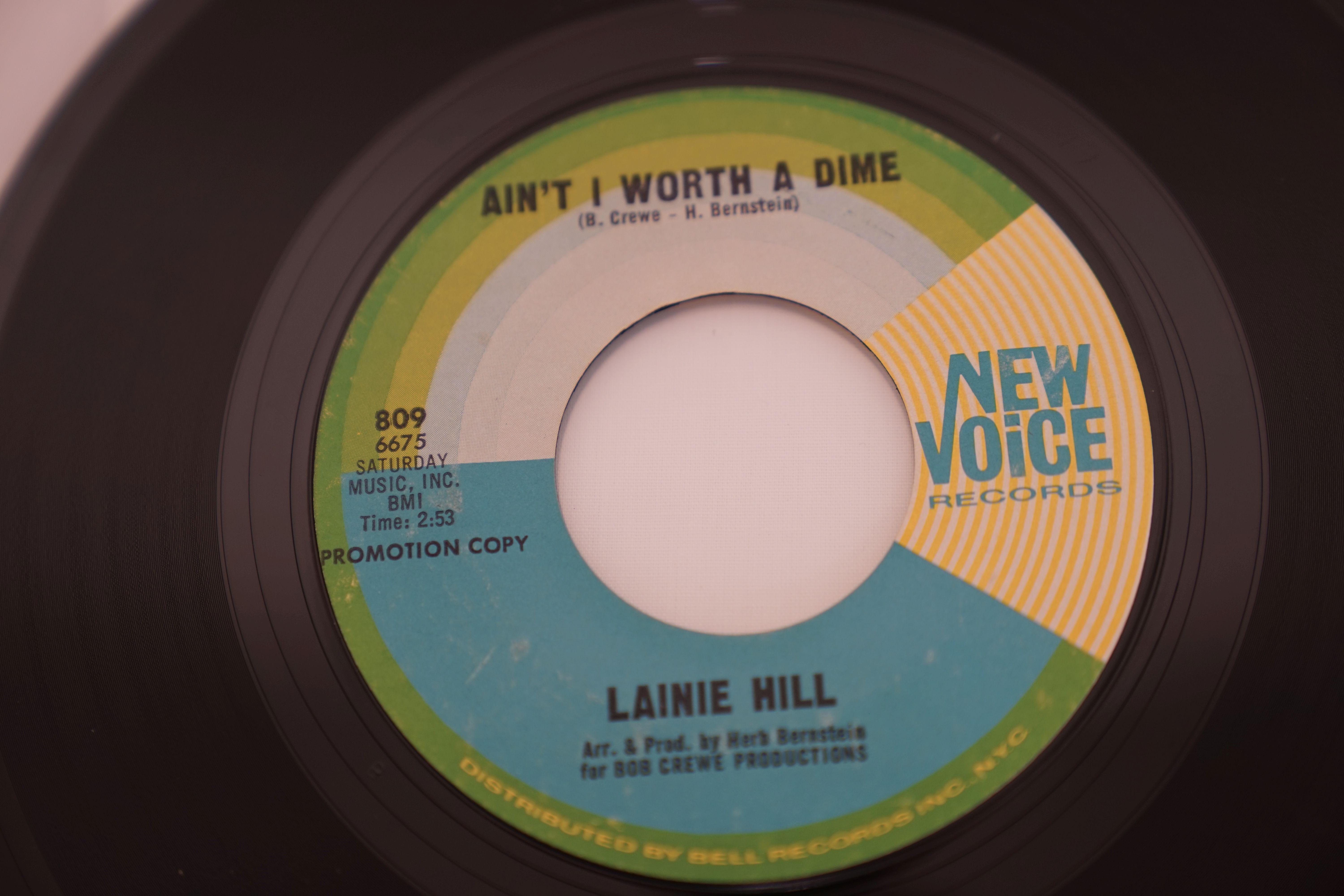 Vinyl - Lainie Hill - Time Marches On (New Voice Records 809 Promo) NM archive. Original US 1st - Image 3 of 5
