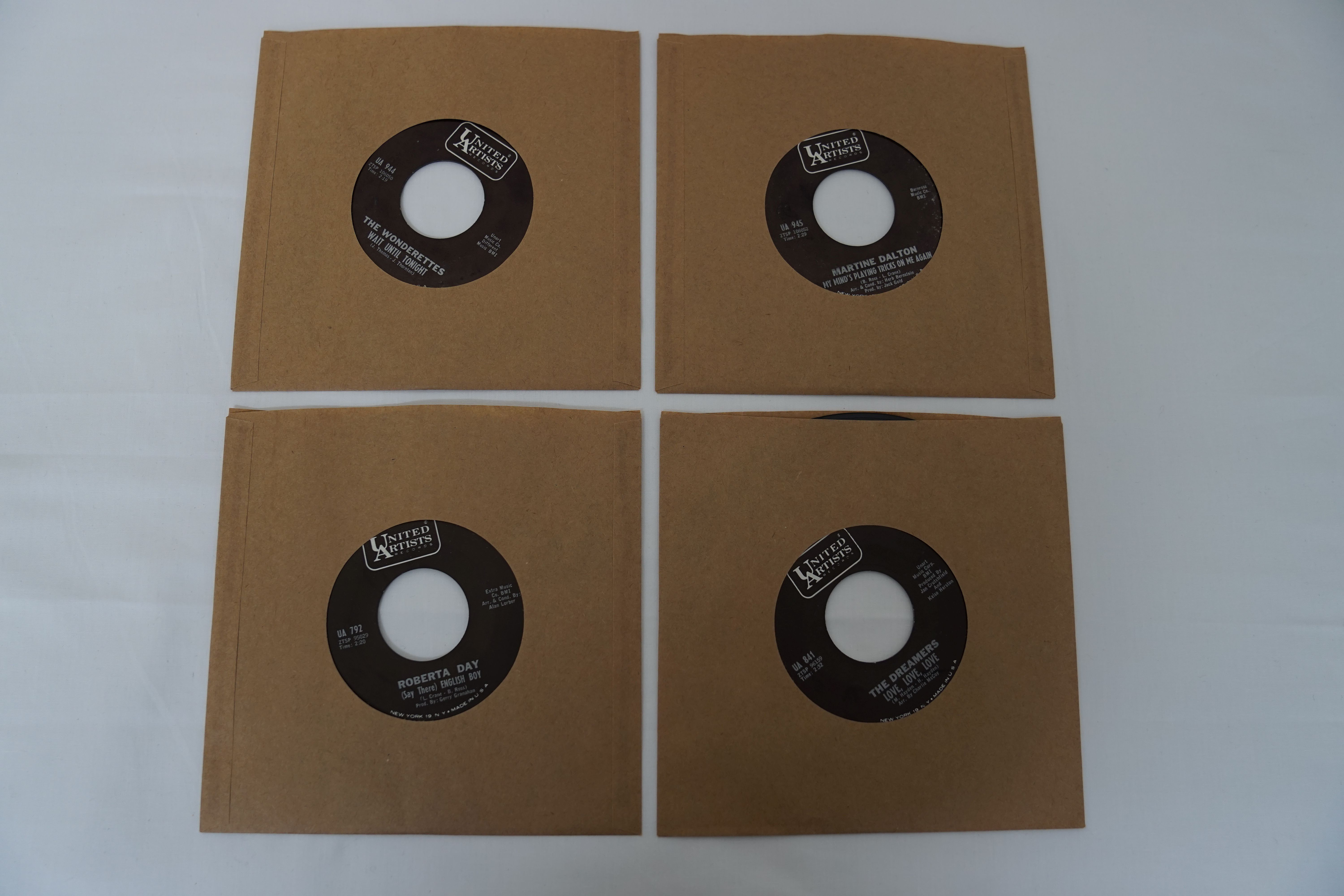 4 rare original US 1st pressing Northern Soul stock copies on United Artists Records. The