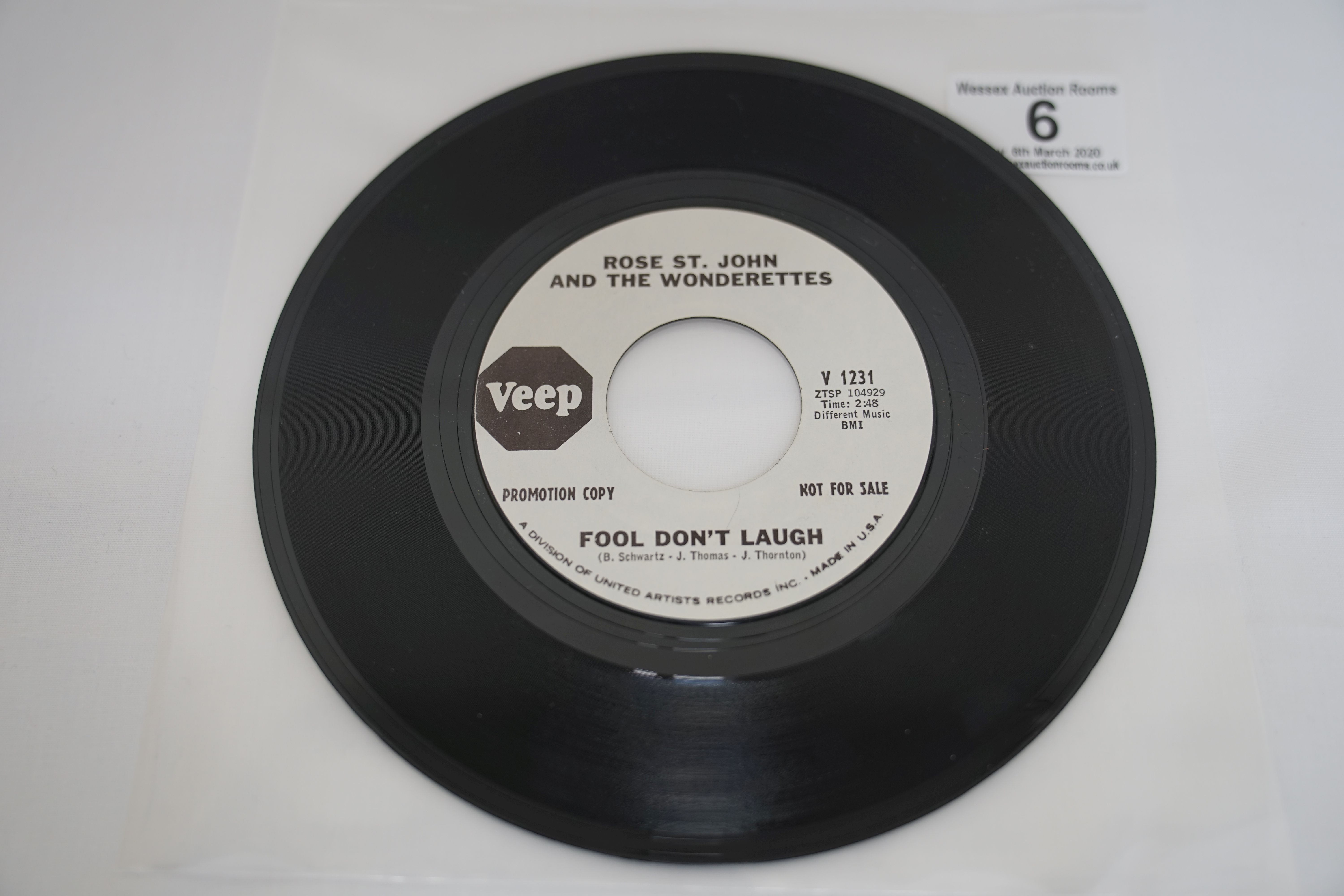 Vinyl - Rose St. John And The Wonderettes - I know The Meaning (Veep Records V1231 Promo) NM - Image 3 of 5