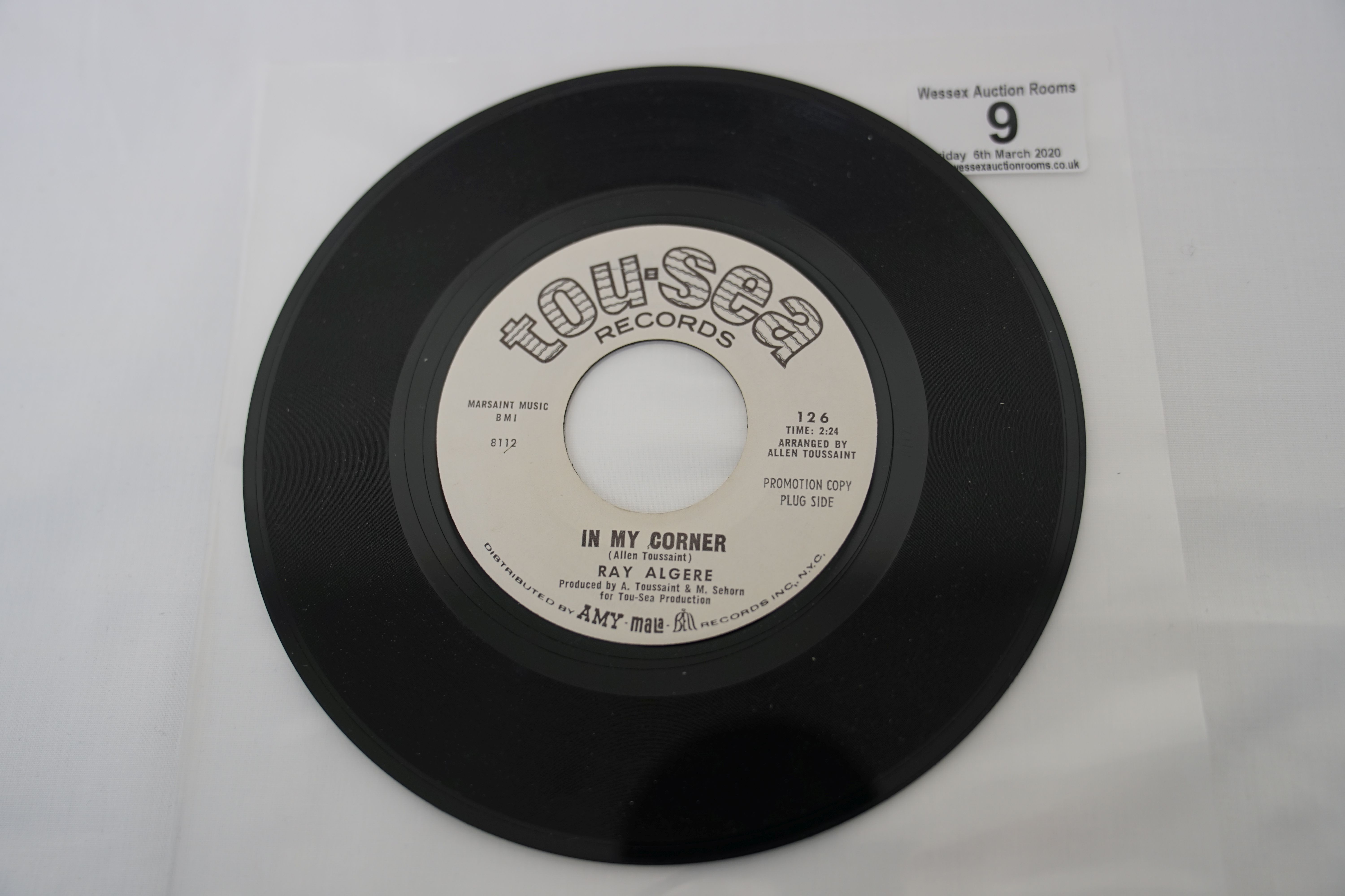 Vinyl - 2 rare original US 1st pressing promo Northern Soul copies on the Tou-Sea label, Ray - Image 2 of 10