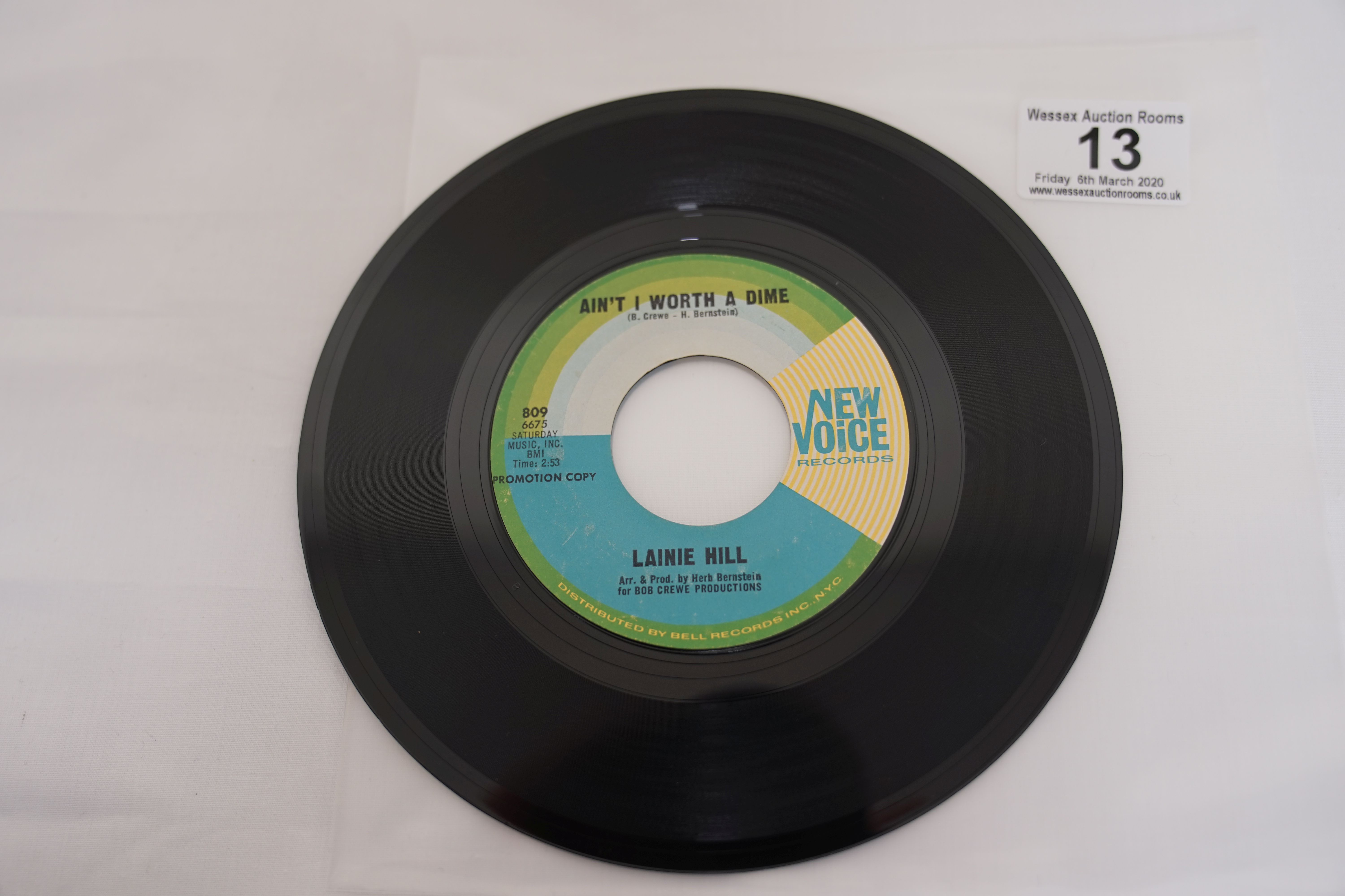 Vinyl - Lainie Hill - Time Marches On (New Voice Records 809 Promo) NM archive. Original US 1st - Image 2 of 5