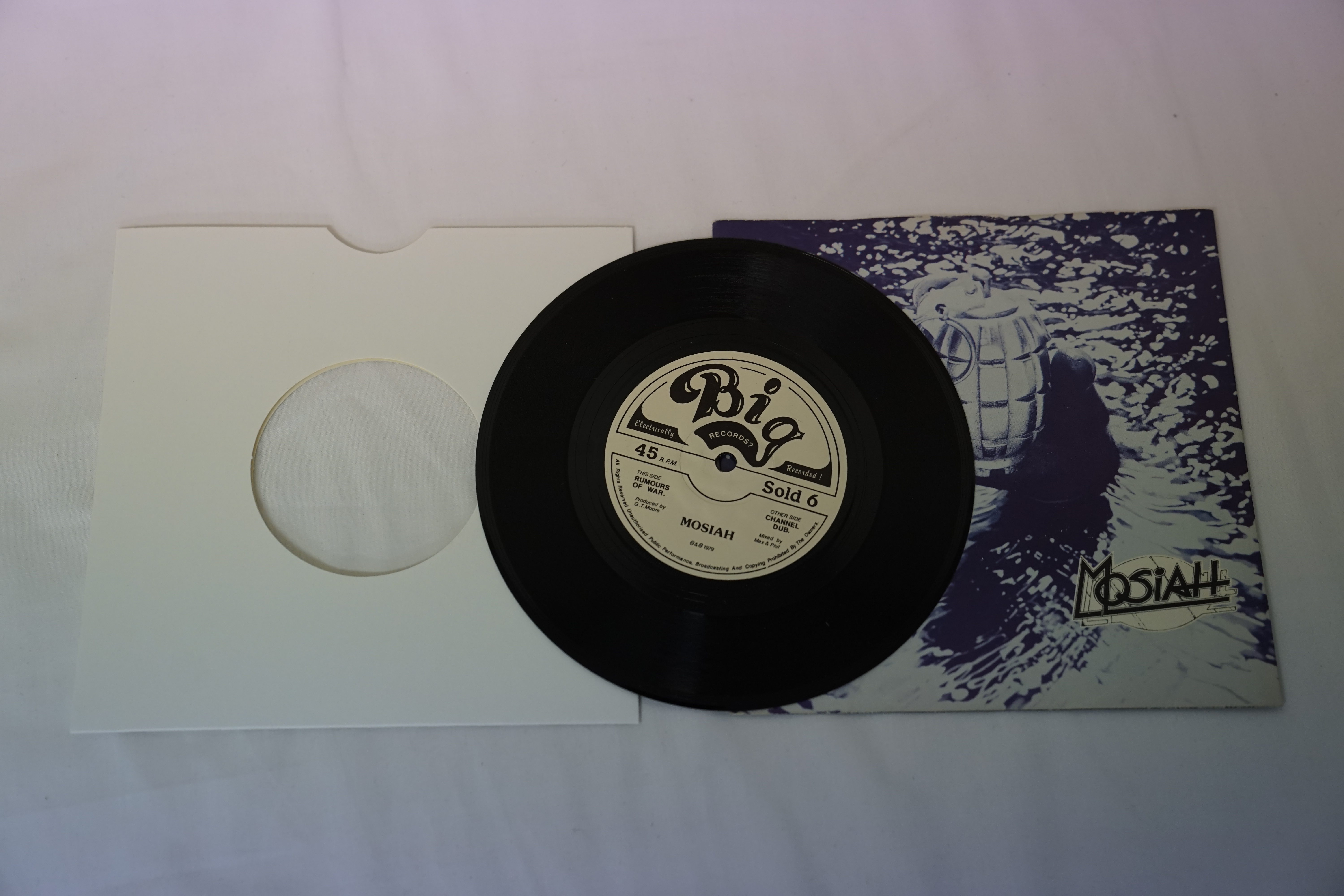 Vinyl - Mosiah - Channel Dub / Rumours Of War (Big Records SOLD 6 DEMO PROMO) NM archive