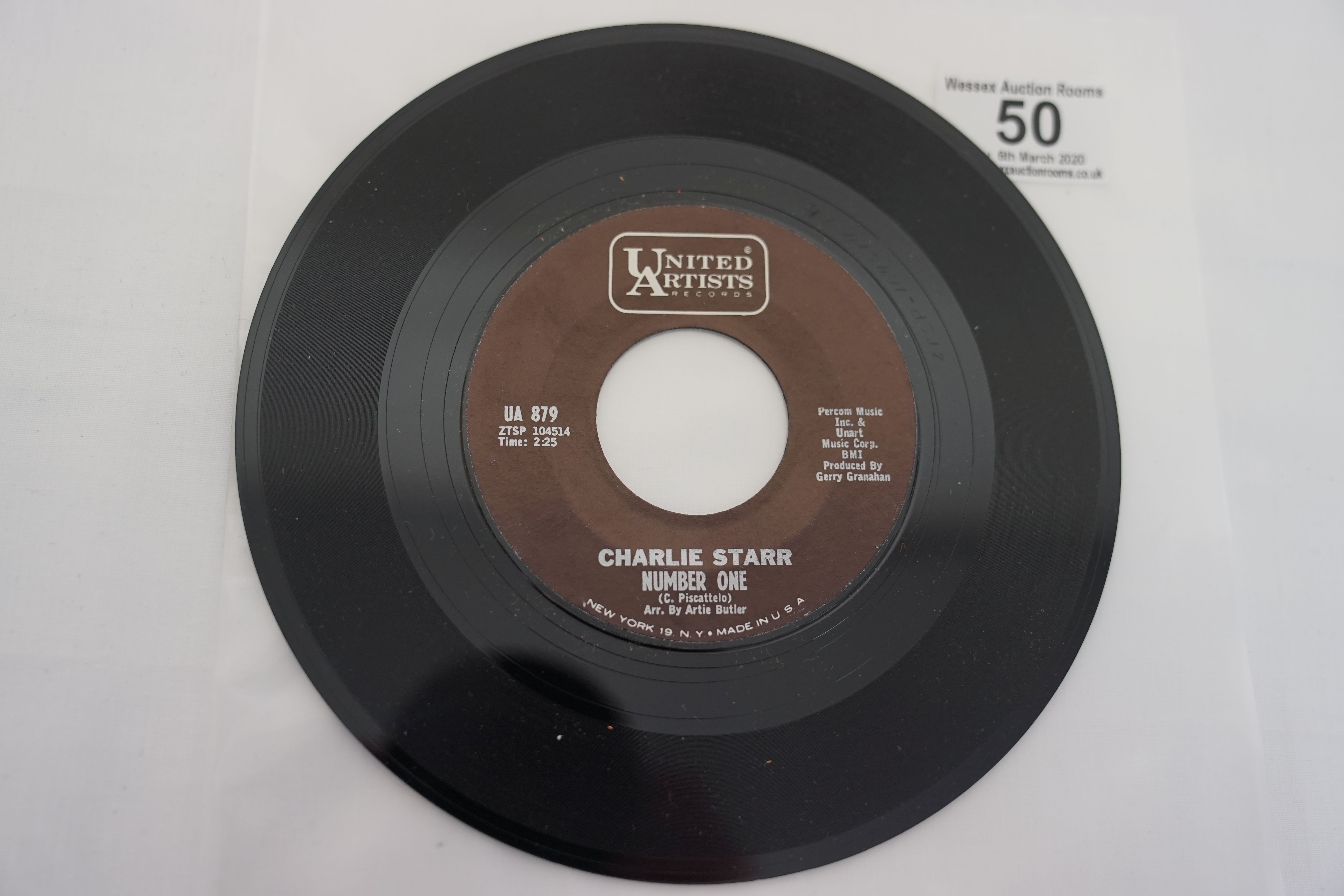 Vinyl - Charlie Starr - Number One (United Artists Records UA 879) NM archive. An original US 1st - Image 2 of 5