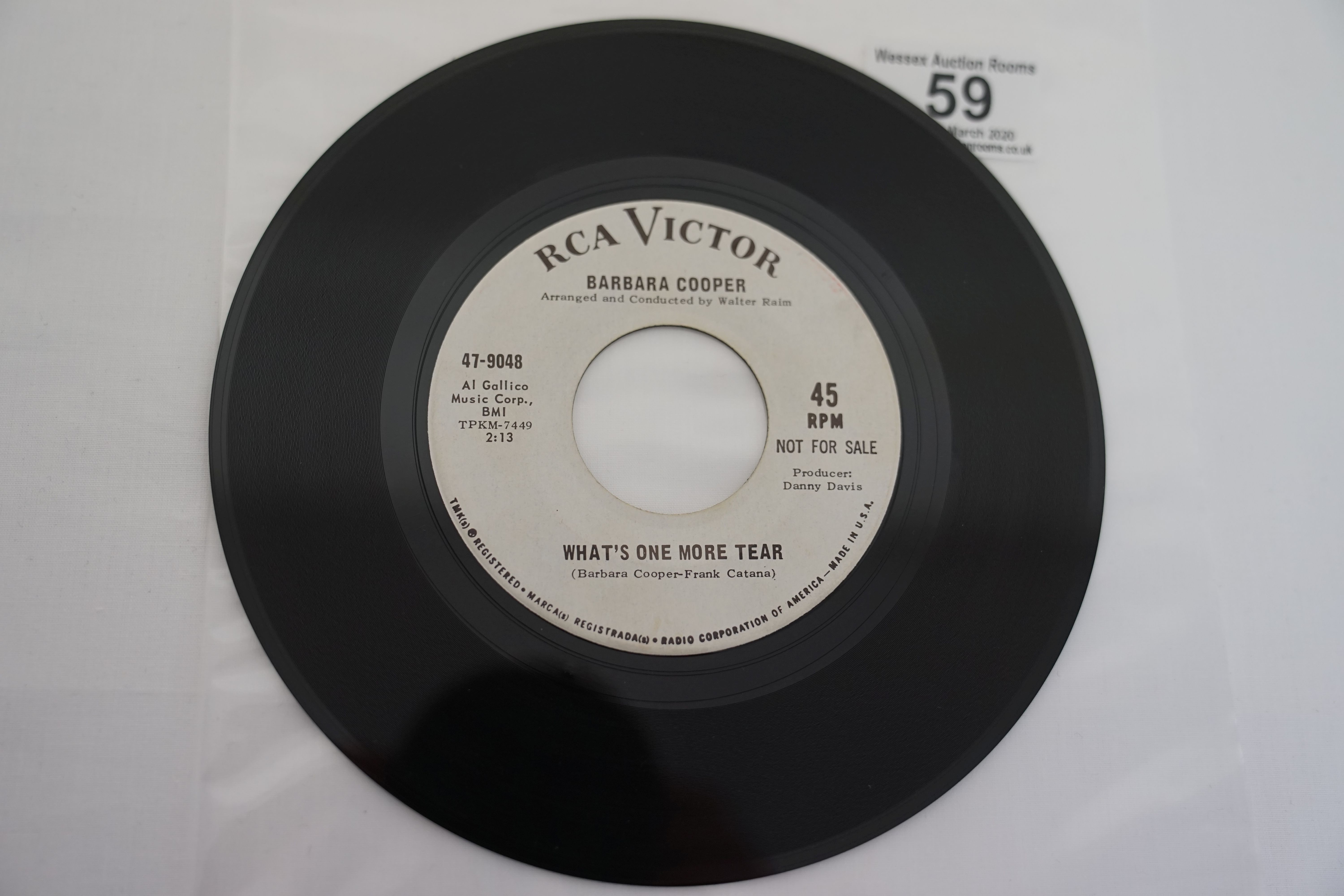 Vinyl - Barbara Cooper - The Playground (RCA Victor 47-9048 Promo) NM archive. A pristine archive - Image 4 of 5