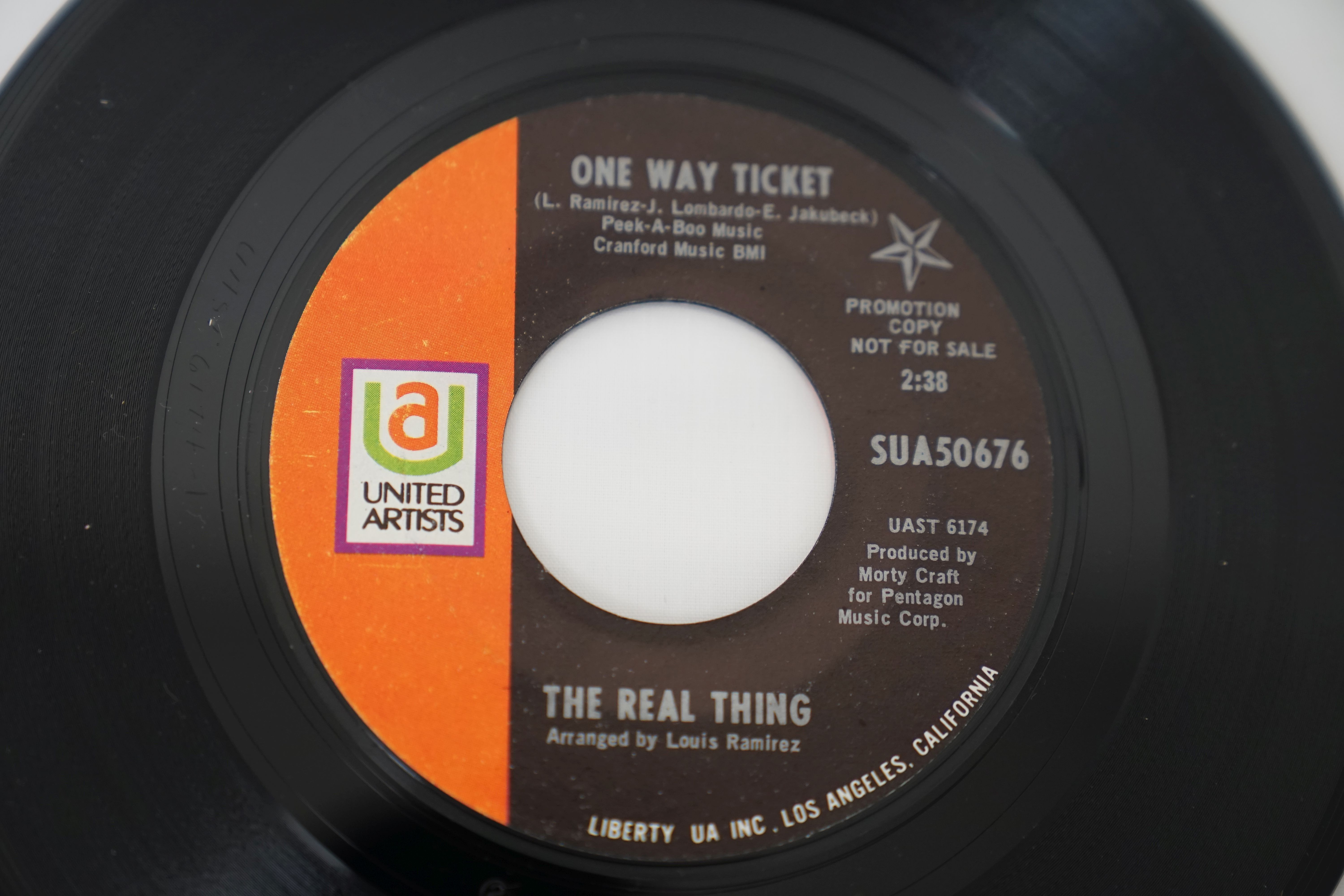 Vinyl - The Real Thing - One Way Ticket / Heavy Together (United Artists Records SUA 50676 Promo) NM - Image 3 of 6