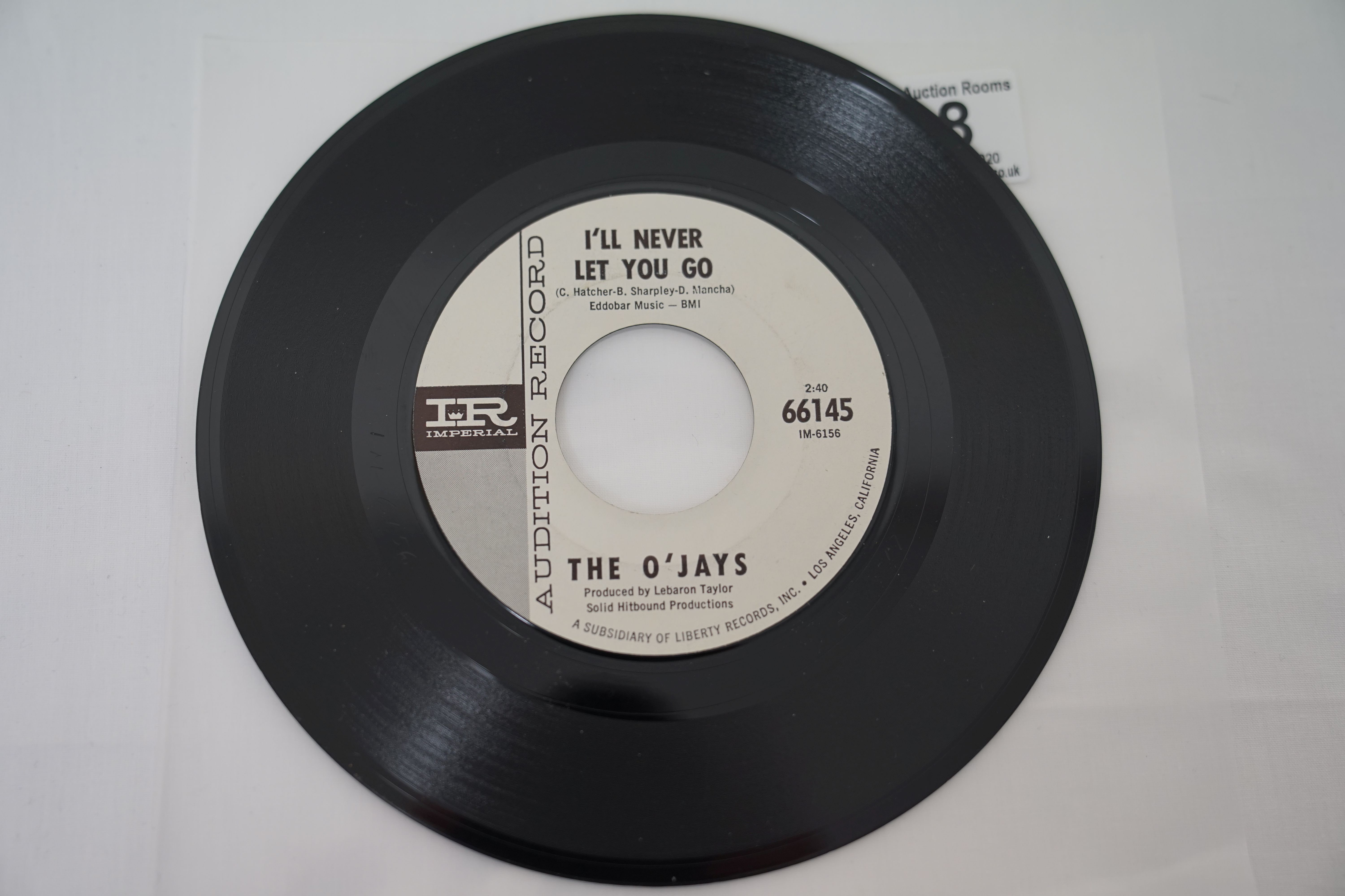 Vinyl - The O'jays - 2 Rare original US 1st pressings Northern Soul Promos on Imperial Records. No - Image 8 of 10