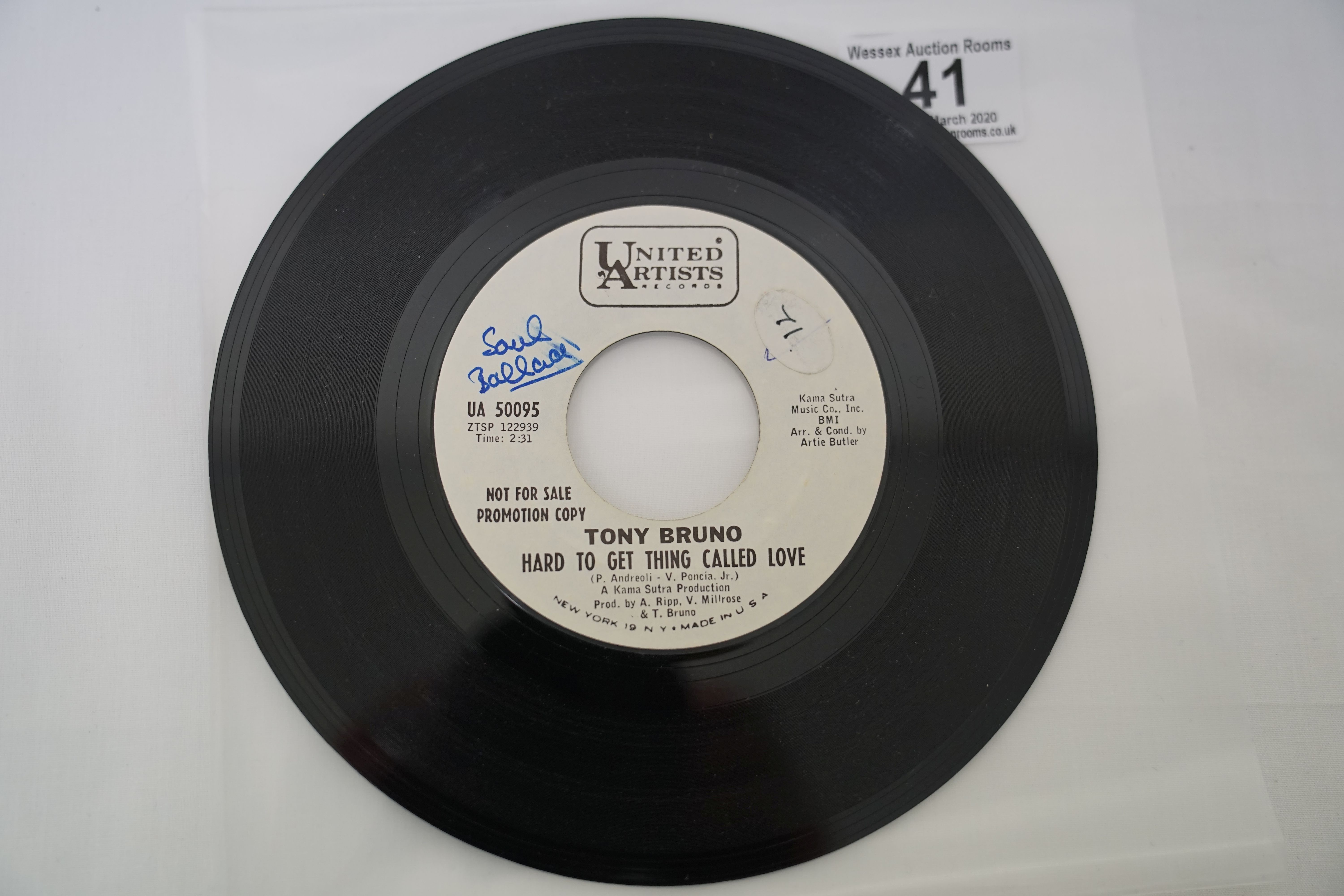 Vinyl - 5 rare original US 1st pressing Northern Soul Promo copies on United Artists Records. - Image 4 of 22