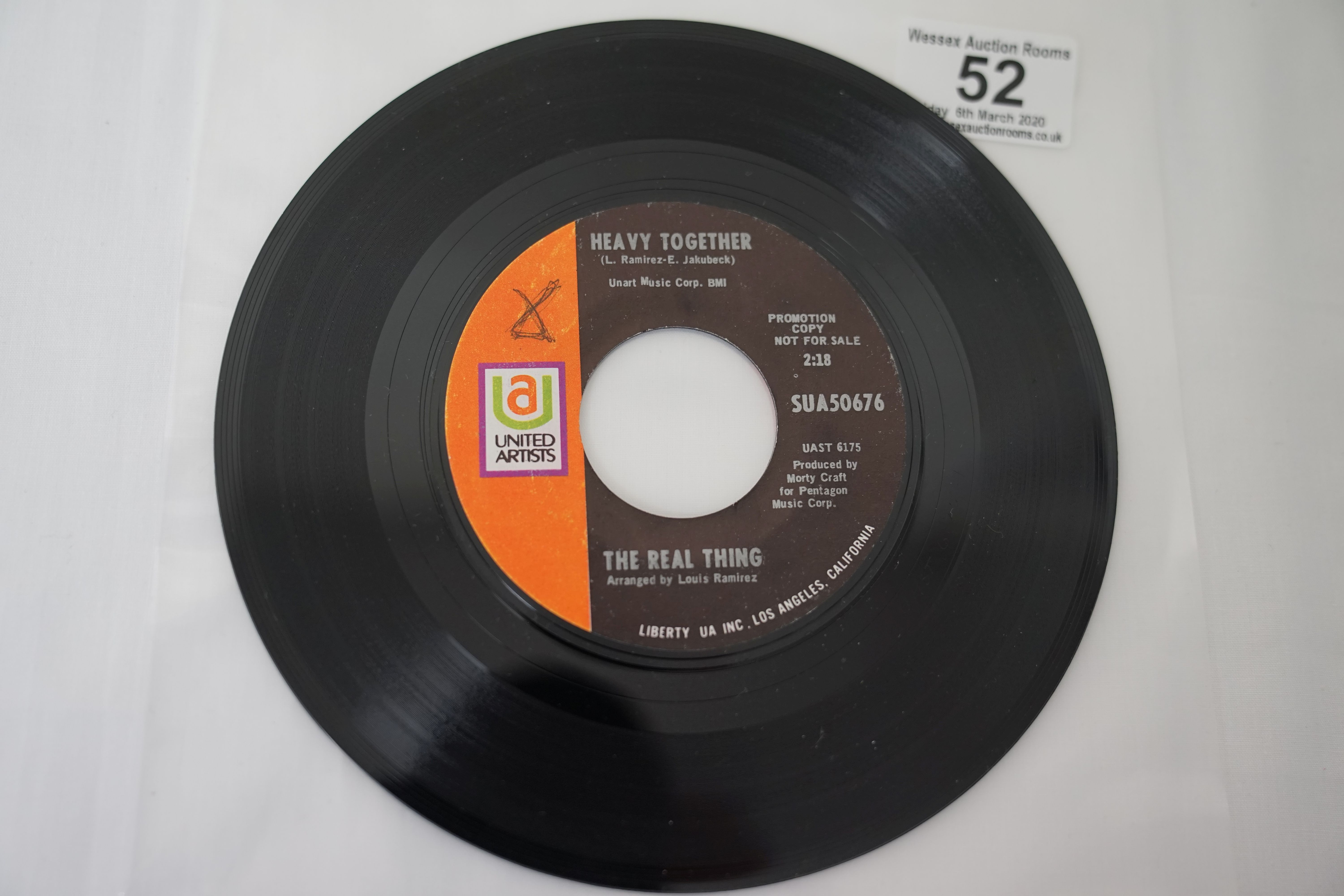 Vinyl - The Real Thing - One Way Ticket / Heavy Together (United Artists Records SUA 50676 Promo) NM - Image 4 of 6