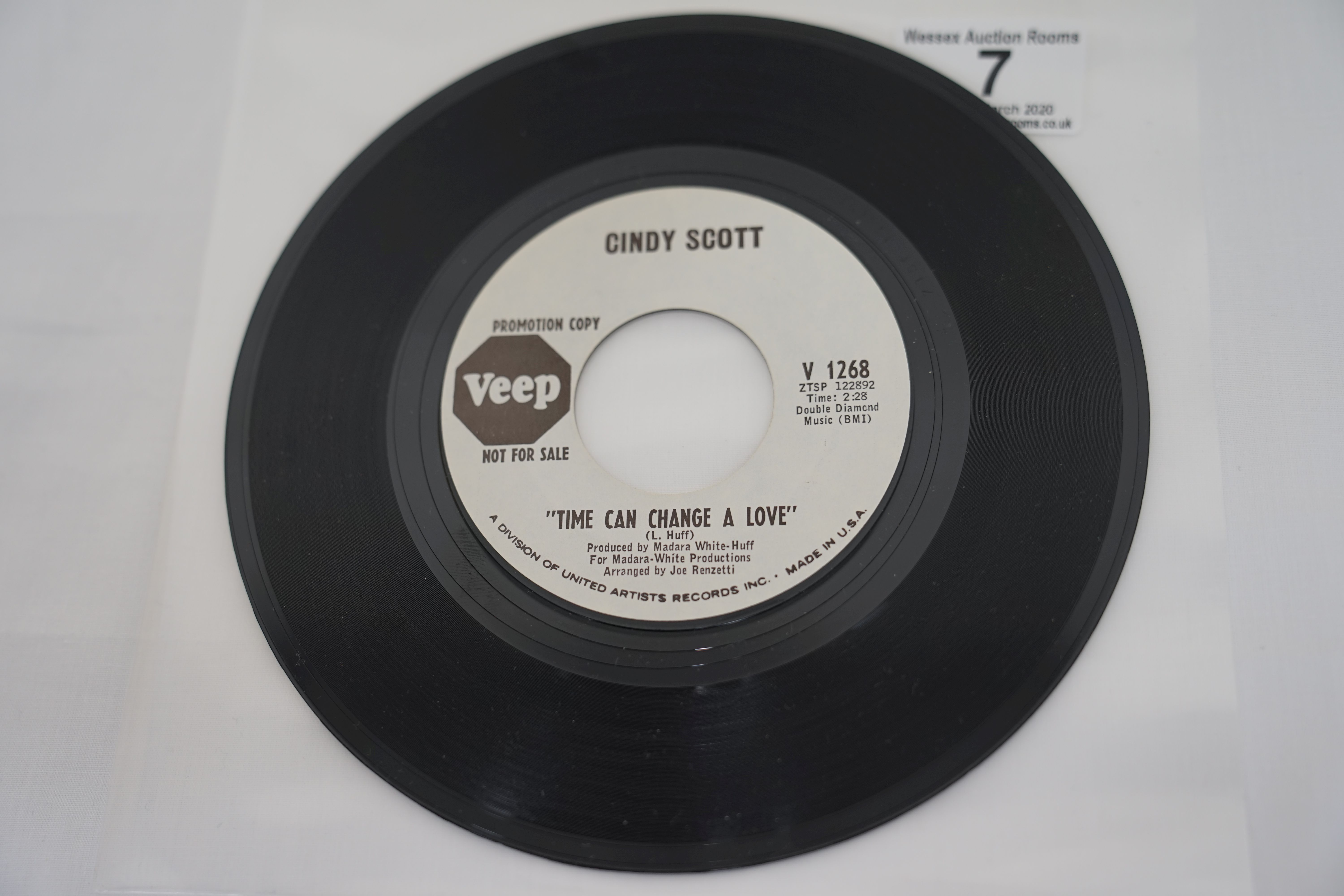 Vinyl - 2 rare original 1st pressing Veep Records Promo US Northern Soul singles - Cindy Scott - I' - Image 8 of 9