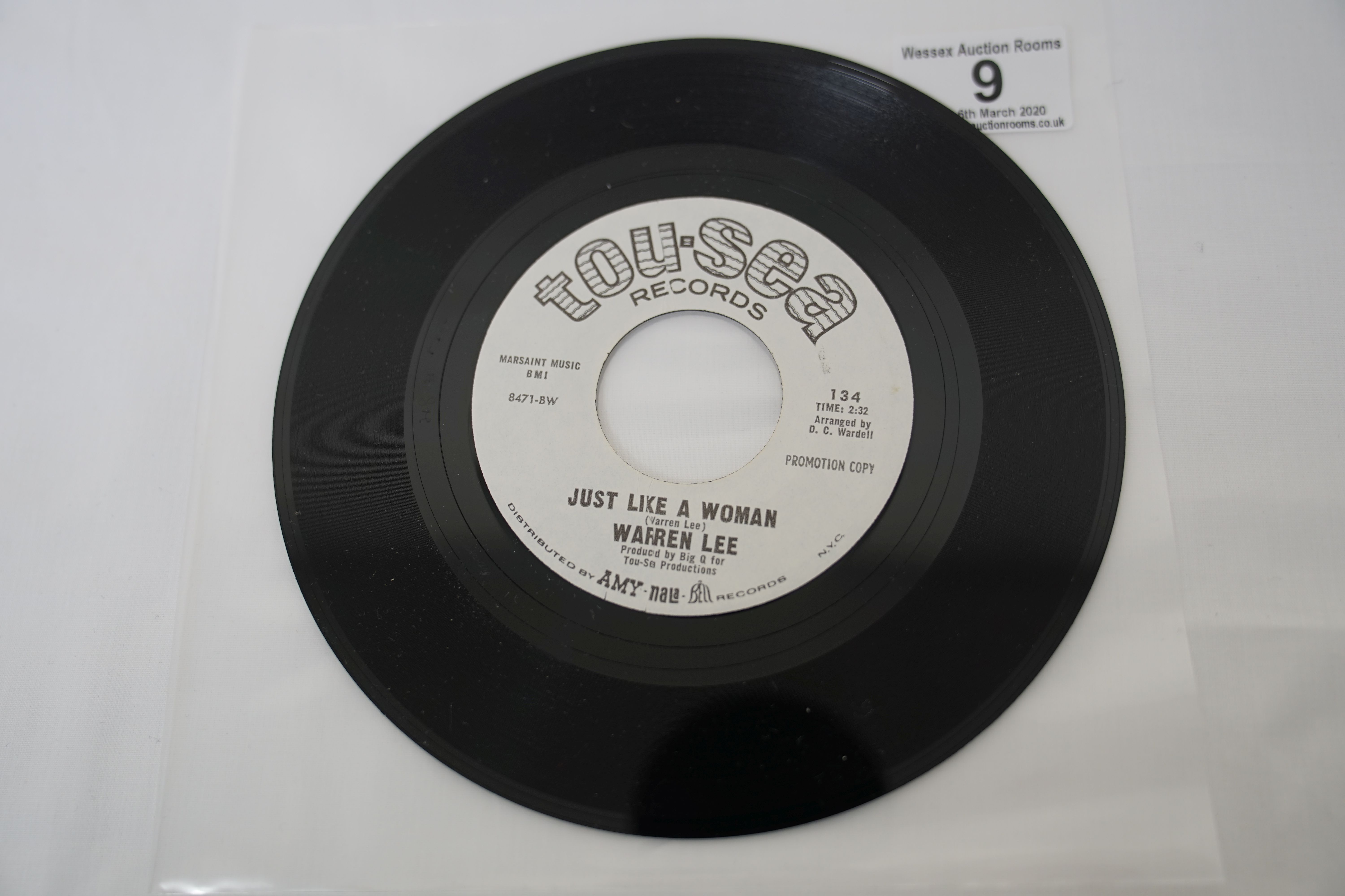 Vinyl - 2 rare original US 1st pressing promo Northern Soul copies on the Tou-Sea label, Ray - Image 8 of 10