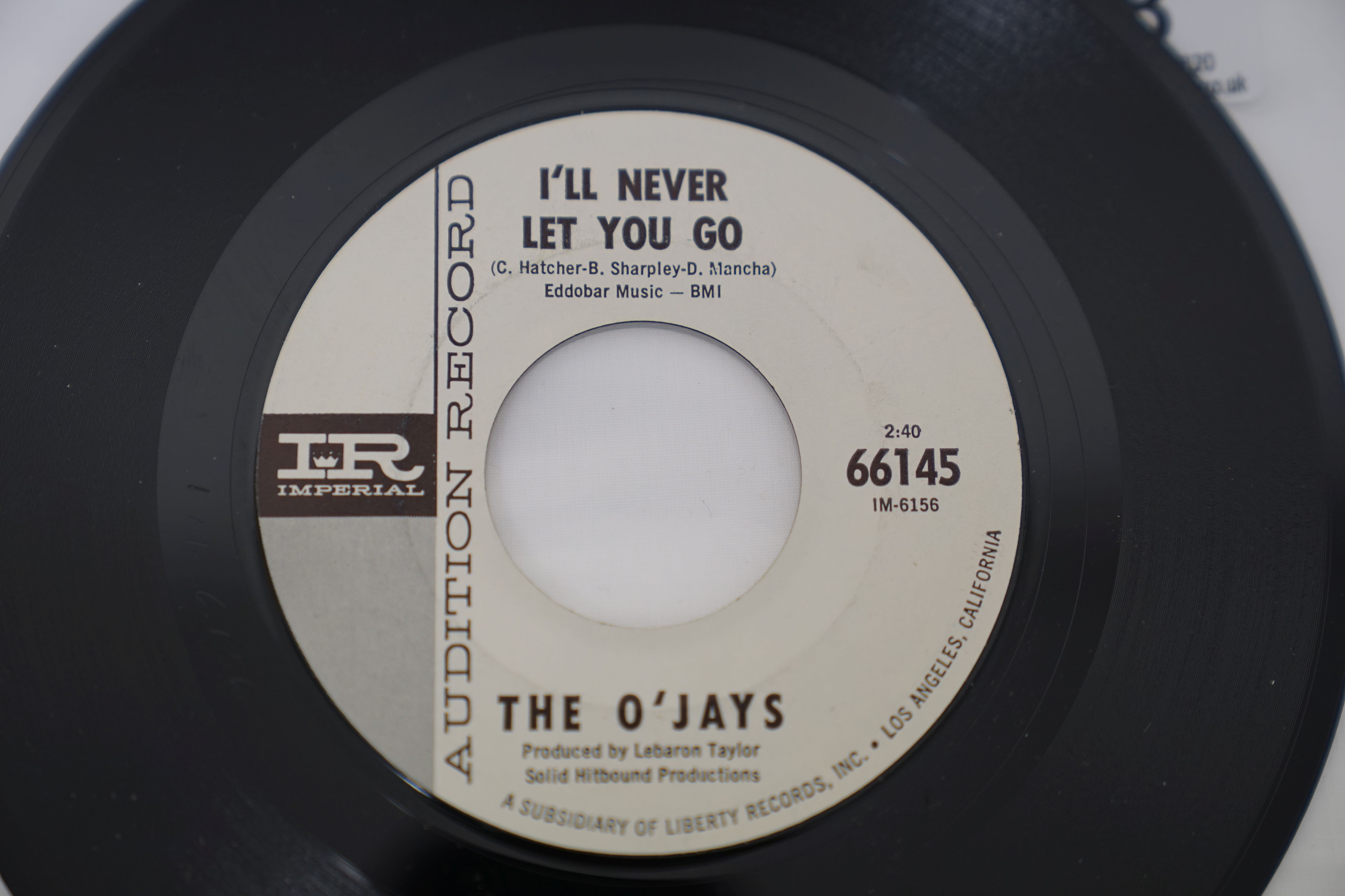 Vinyl - The O'jays - 2 Rare original US 1st pressings Northern Soul Promos on Imperial Records. No - Image 9 of 10