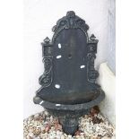 Black Metal Garden Fountain Back, 72cms high