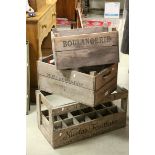 Two vintage Champagne wooden crates, one Moet & Chandon & one Nicholas Feuillatte, together with