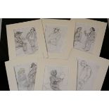 Lory Adler illustrator six original pen and graphite portrait illustrations (6)