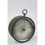 19th century Compensated Barometer / Thermometer, the silvered dial marked W & R Burrow, Malvern