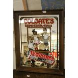 Reproduction framed advertising mirror Colgate Ribbon Dental Cream