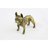 Bronze figure of a French bulldog