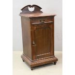 Victorian Mahogany Pot Cupboard with Drawer, 42cms wide x 89cms high