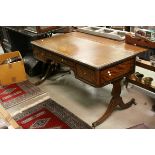 *George III Mahogany Double-sided Library Table (damaged) ***Please note that VAT is applicable to