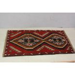 Baluchi Hand Knotted Wool Rug, 139cms x 82cms