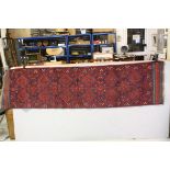 Meshwani Hand Knotted Wool Runner, 250cms x 65cms