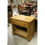 Vintage Pine Kitchen Pot Cupboard with Single Long Drawer