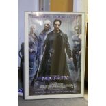 Large framed cinema poster of The Matrix