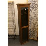 Late 19th / Early 20th Tall Oak Glazed Cabinet with Single Glazed Door (possibly a Gun Cabinet),