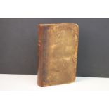 Antique book The works of Moliere Volume one, Leather bound, printed in 1739.