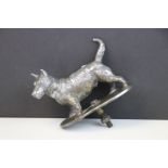 20th century chrome car mascot in the form of a terrier