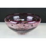 John Ditchfield numbered limited edition large glassform glass bowl, number 4 of 60.