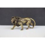 Bronze/brass hand carved lion statue