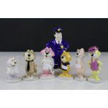 Seven Boxed John Beswick Top Cat Figures to include Top Cat, Officer Dibble, Benny, Brain, Spook,