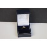 18CT yellow gold single stone diamond ring