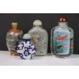Four oriental / Chinese snuff bottles