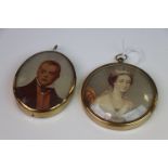 Two Gilt Framed Miniature Portraits