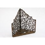 19th century Rosewood Corner Shelf with Floral Fretwork Carving, 54cms wide x 51cms high