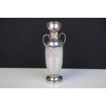 Silver twin handled urn/vase