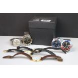 Collection of gents wristwatches to include a Casio Incabloc, a Soki automatic etc