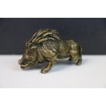 Brass/bronze figure of a wild boar