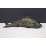 Brass/bronze figure of a carp fish