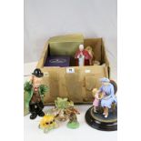 Collection of Figures including Country Artists ' A Royal Bouquet ', Danbury Mint ' A Papal Blessing