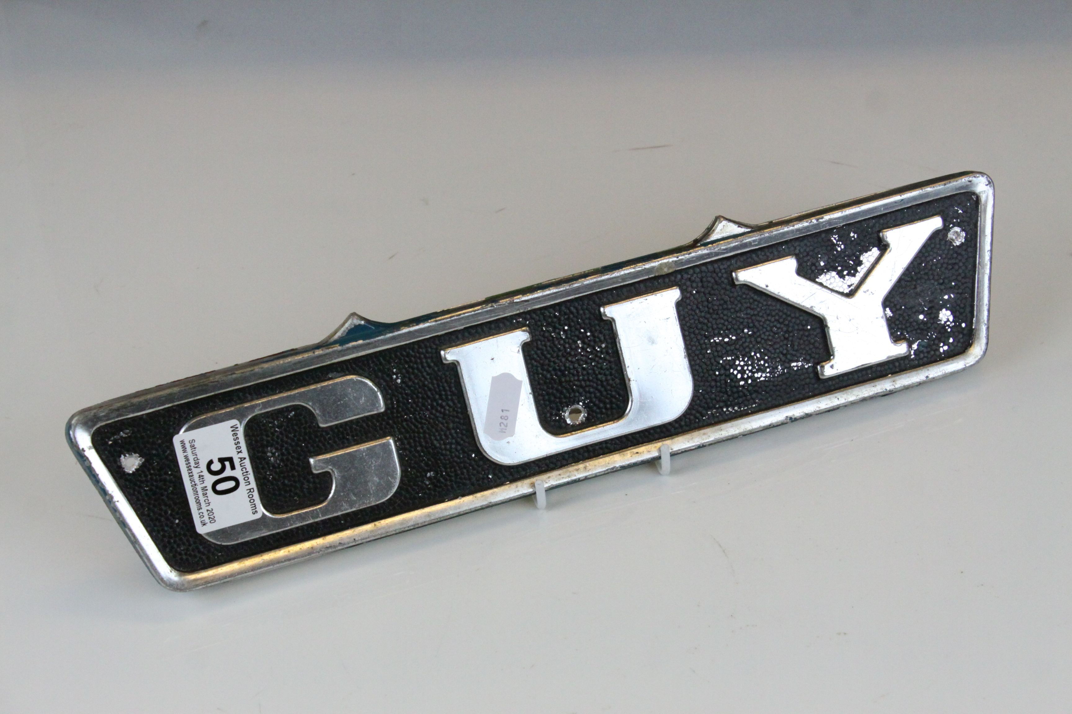 GUY Commercial Vehicle Badge, circa 1960's, 37cms long